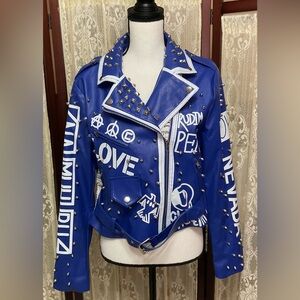 FOR HER NYC STUDDED JACKET - SZ LARGE